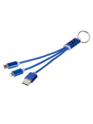 Cavo Di Ricarica 3 In 1 Metal Con Clip