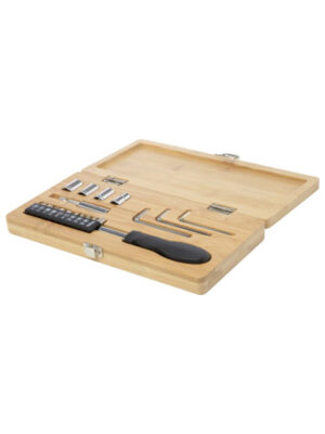 Set Di Utensili In Bambù/Plastica Riciclata Da 19 Pezzi Rivet